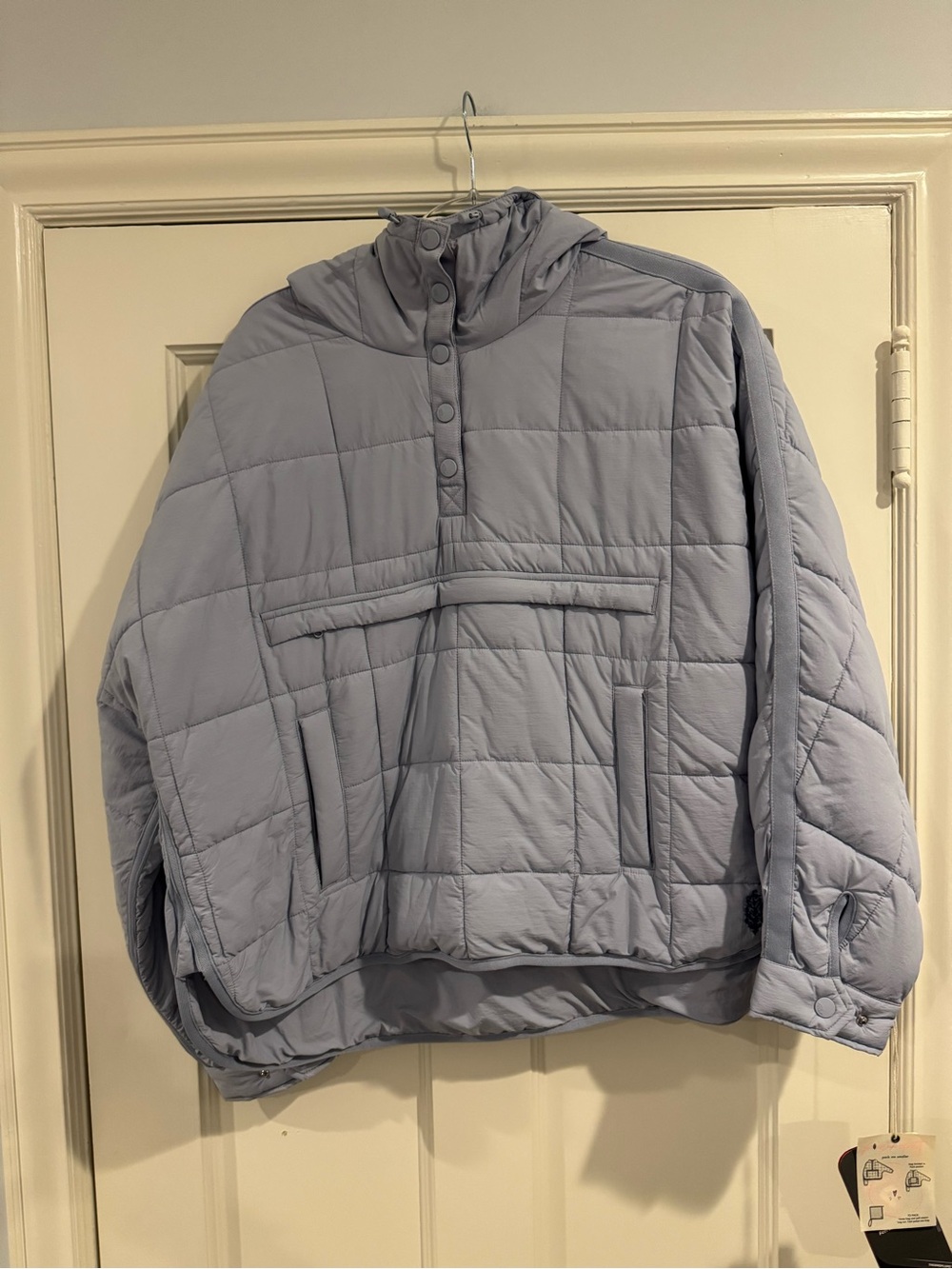 FP Movement by Free People Light Blue Quilted Hooded Pullover Puffer